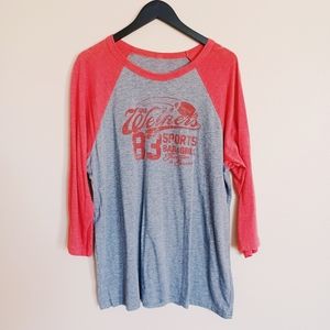 Wes Welker's Sports Bar Baseball Tee Tee Grey Oklahoma OKC Novelty Athletic